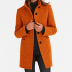 Amore | Women's Coat | Straight Cut Button Front - Nalani - Fashion Clothing and Decor