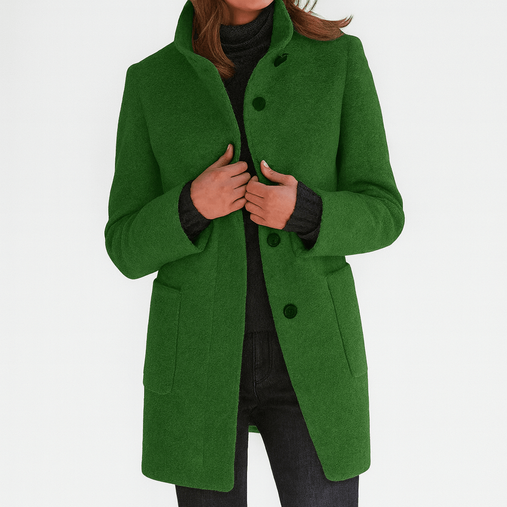 Amore | Women's Coat | Straight Cut Button Front - Nalani - Fashion Clothing and Decor
