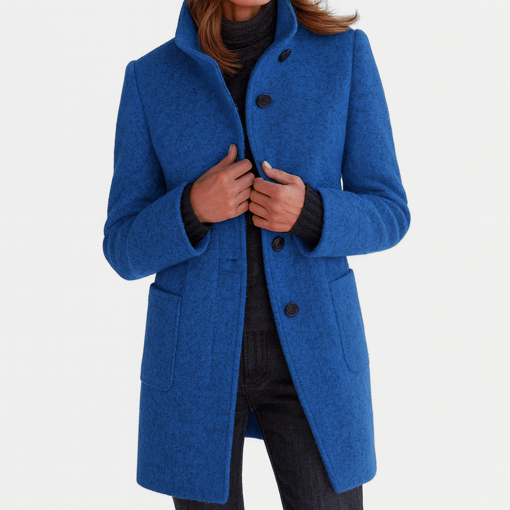 Amore | Women's Coat | Straight Cut Button Front - Nalani - Fashion Clothing and Decor