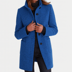 Amore | Women's Coat | Straight Cut Button Front - Nalani - Fashion Clothing and Decor