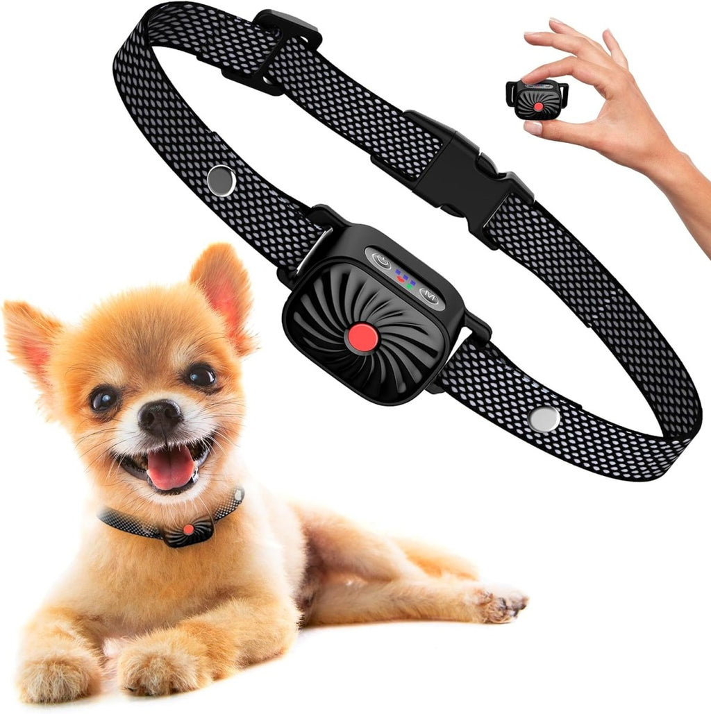 Anti-Bark Collar for Small Dogs with Vibration and Sound – Adjustable 6-20 in, 4 Levels, Waterproof, Rechargeable – No Shock - Nalani - Fashion Clothing and Decor