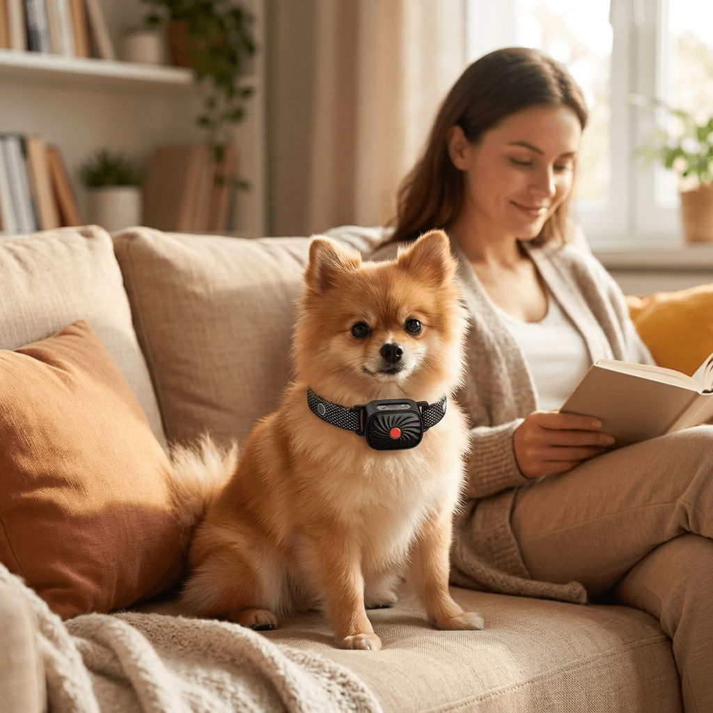 Anti-Bark Collar for Small Dogs with Vibration and Sound – Adjustable 6-20 in, 4 Levels, Waterproof, Rechargeable – No Shock - Nalani - Fashion Clothing and Decor
