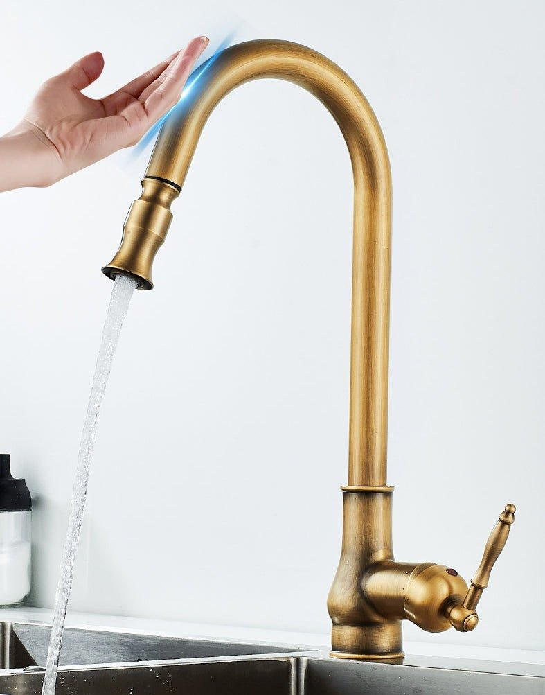 Antique Bronze Pull Out Kitchen Faucet With Touch Sensor - Nalani - UK Fashion Clothing and Decor