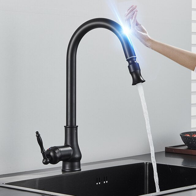 Antique Bronze Pull Out Kitchen Faucet With Touch Sensor - Nalani - UK Fashion Clothing and Decor