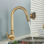 Antique Bronze Pull Out Kitchen Faucet With Touch Sensor - Nalani - UK Fashion Clothing and Decor