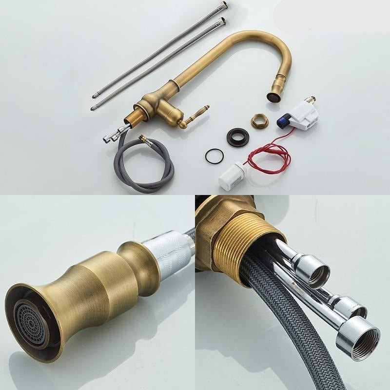 Antique Bronze Pull Out Kitchen Faucet With Touch Sensor - Nalani - UK Fashion Clothing and Decor