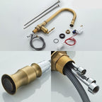 Antique Bronze Pull Out Kitchen Faucet With Touch Sensor - Nalani - UK Fashion Clothing and Decor
