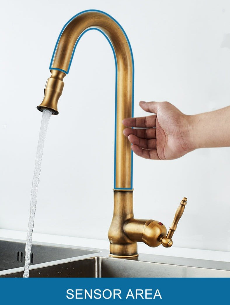 Antique Bronze Pull Out Kitchen Faucet With Touch Sensor - Nalani - UK Fashion Clothing and Decor