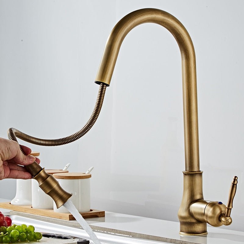 Antique Bronze Pull Out Kitchen Faucet With Touch Sensor - Nalani - UK Fashion Clothing and Decor