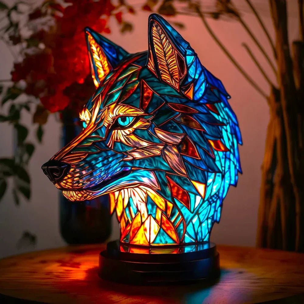 Artistic Lamp - VitraFauna Stained Glass Look With 20 Animal Prints - Nalani - Fashion Clothing and Decor