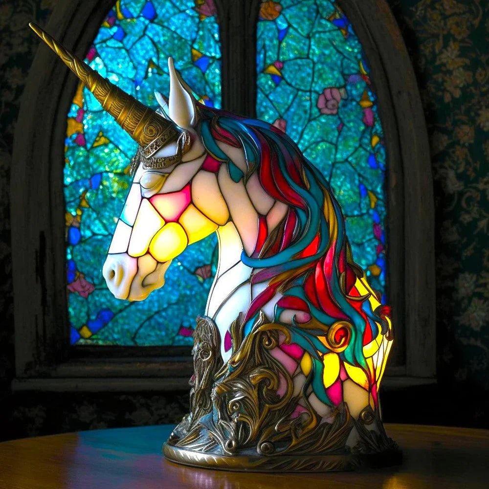 Artistic Lamp - VitraFauna Stained Glass Look With 20 Animal Prints - Nalani - Fashion Clothing and Decor