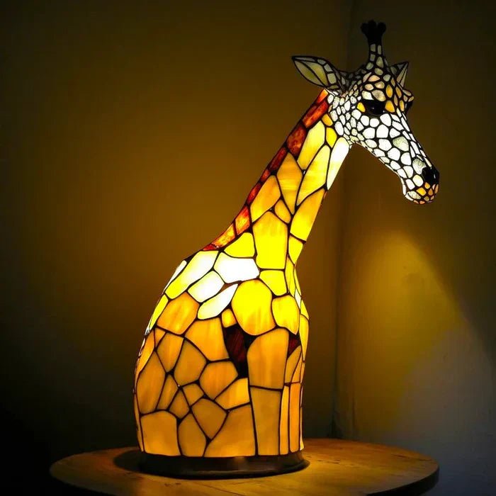 Artistic Lamp - VitraFauna Stained Glass Look With 20 Animal Prints - Nalani - Fashion Clothing and Decor