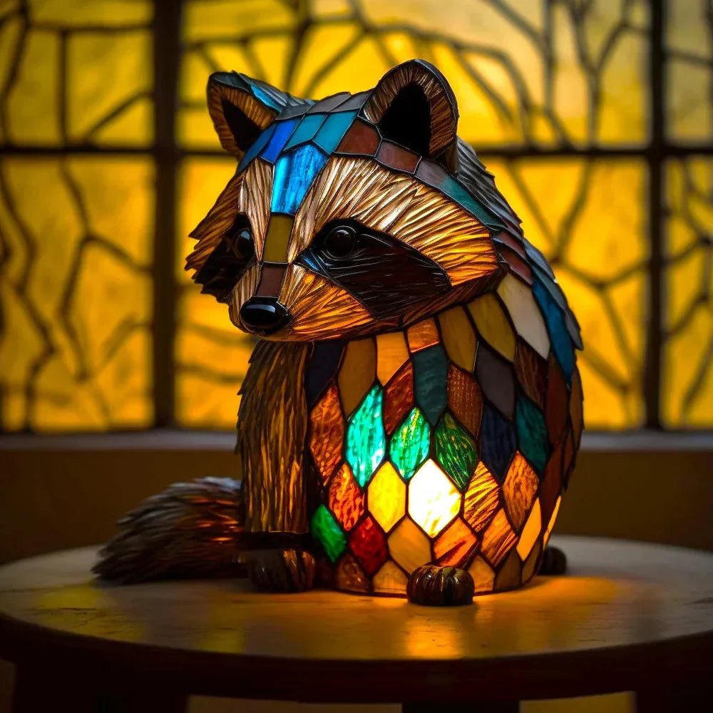 Artistic Lamp - VitraFauna Stained Glass Look With 20 Animal Prints - Nalani - Fashion Clothing and Decor