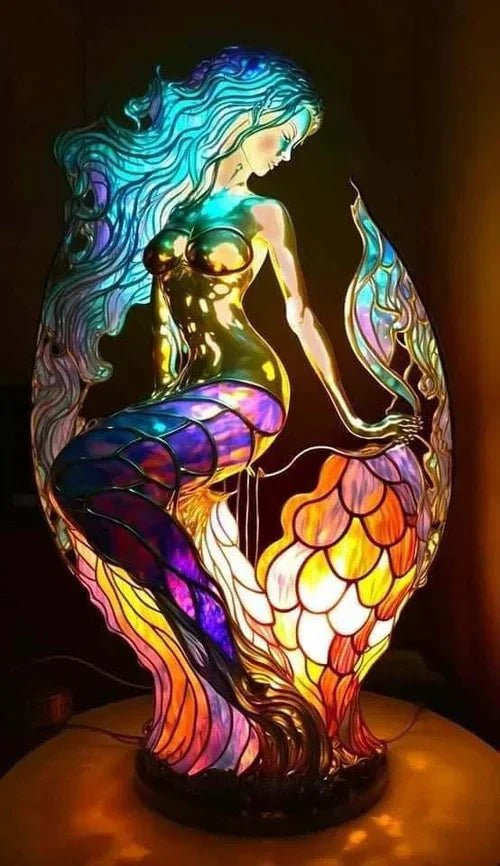 Artistic Lamp - VitraFauna Stained Glass Look With 20 Animal Prints - Nalani - Fashion Clothing and Decor