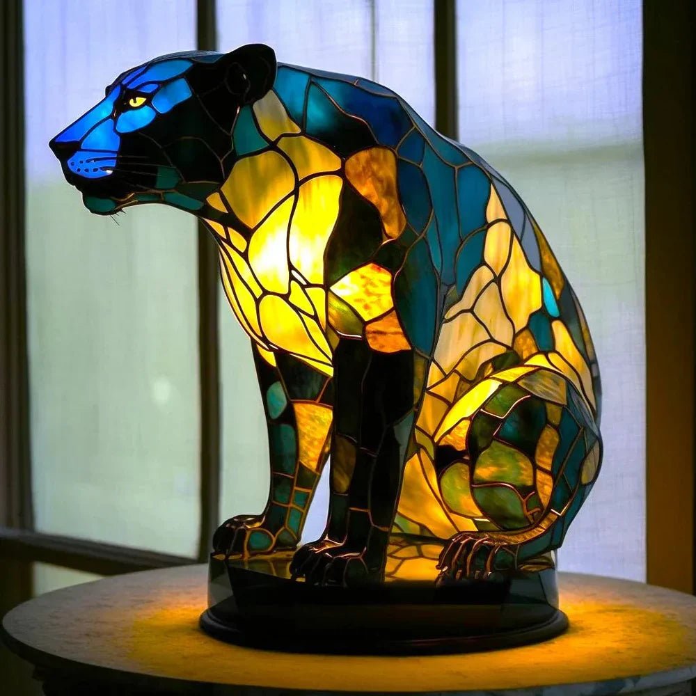 Artistic Lamp - VitraFauna Stained Glass Look With 20 Animal Prints - Nalani - Fashion Clothing and Decor