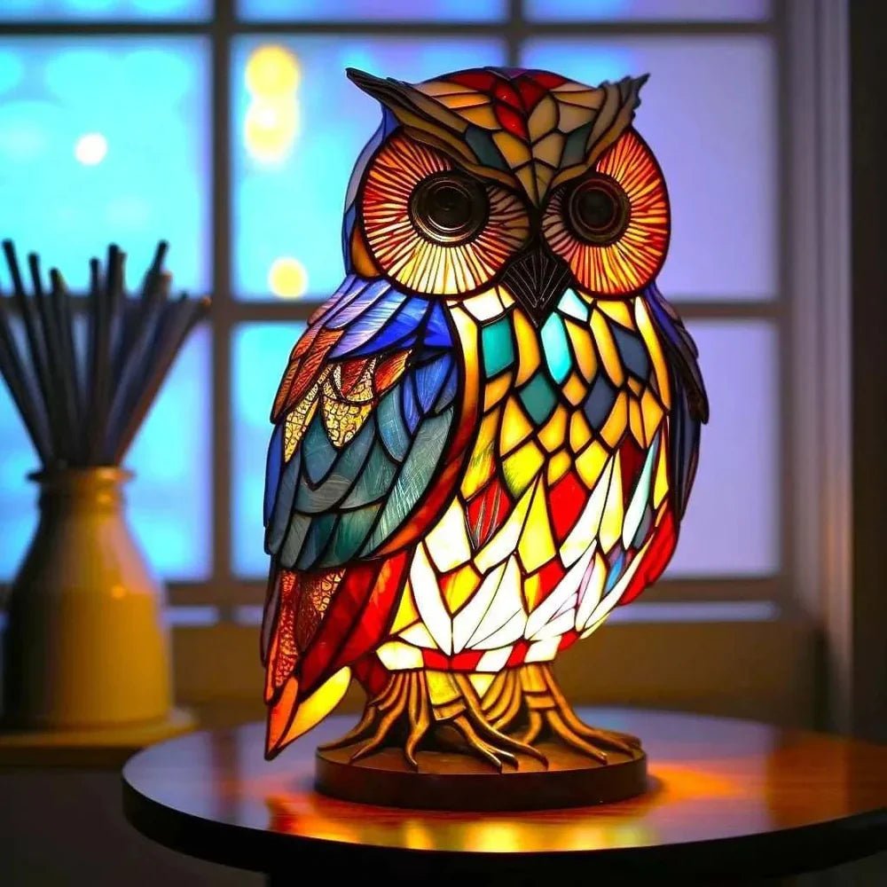 Artistic Lamp - VitraFauna Stained Glass Look With 20 Animal Prints - Nalani - Fashion Clothing and Decor