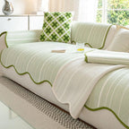 Aurivelle Herringbone Scallop Edge Sofa Cover For Modern Home Decor - Nalani - Fashion Clothing and Decor