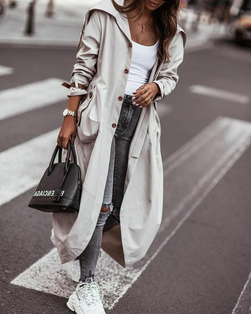 Avenari | Chic Long Waterproof Coat with Lightweight Design for Spring - Nalani - UK Fashion Clothing and Decor