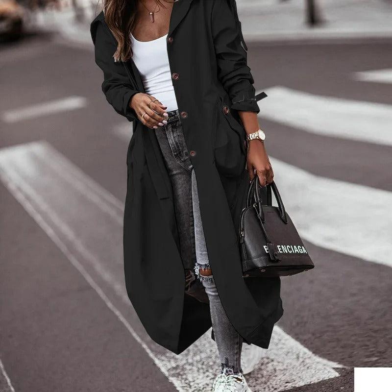 Avenari | Chic Long Waterproof Coat with Lightweight Design for Spring - Nalani - UK Fashion Clothing and Decor