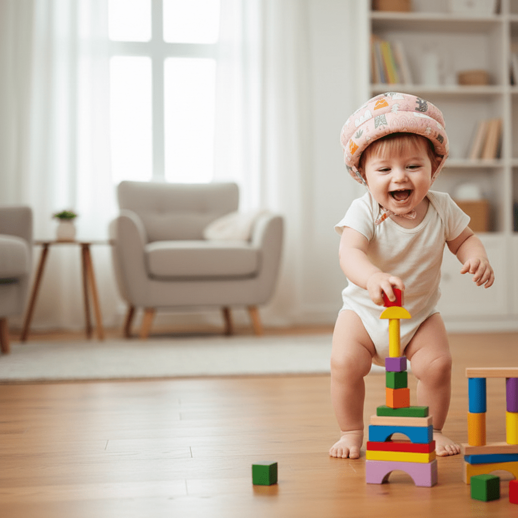 Baby Safety Helmet for Crawling & Walking - Breathable Mesh Head Protection Bump Cap - Nalani - Fashion Clothing and Decor