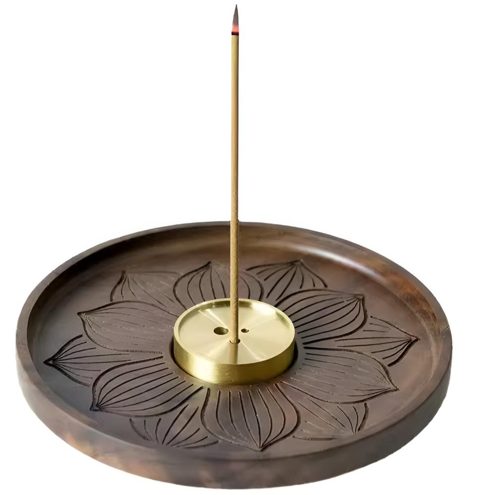 Balinese Wooden Incense Holder Copper Inlay Meditation - Nalani - UK Fashion Clothing and Decor