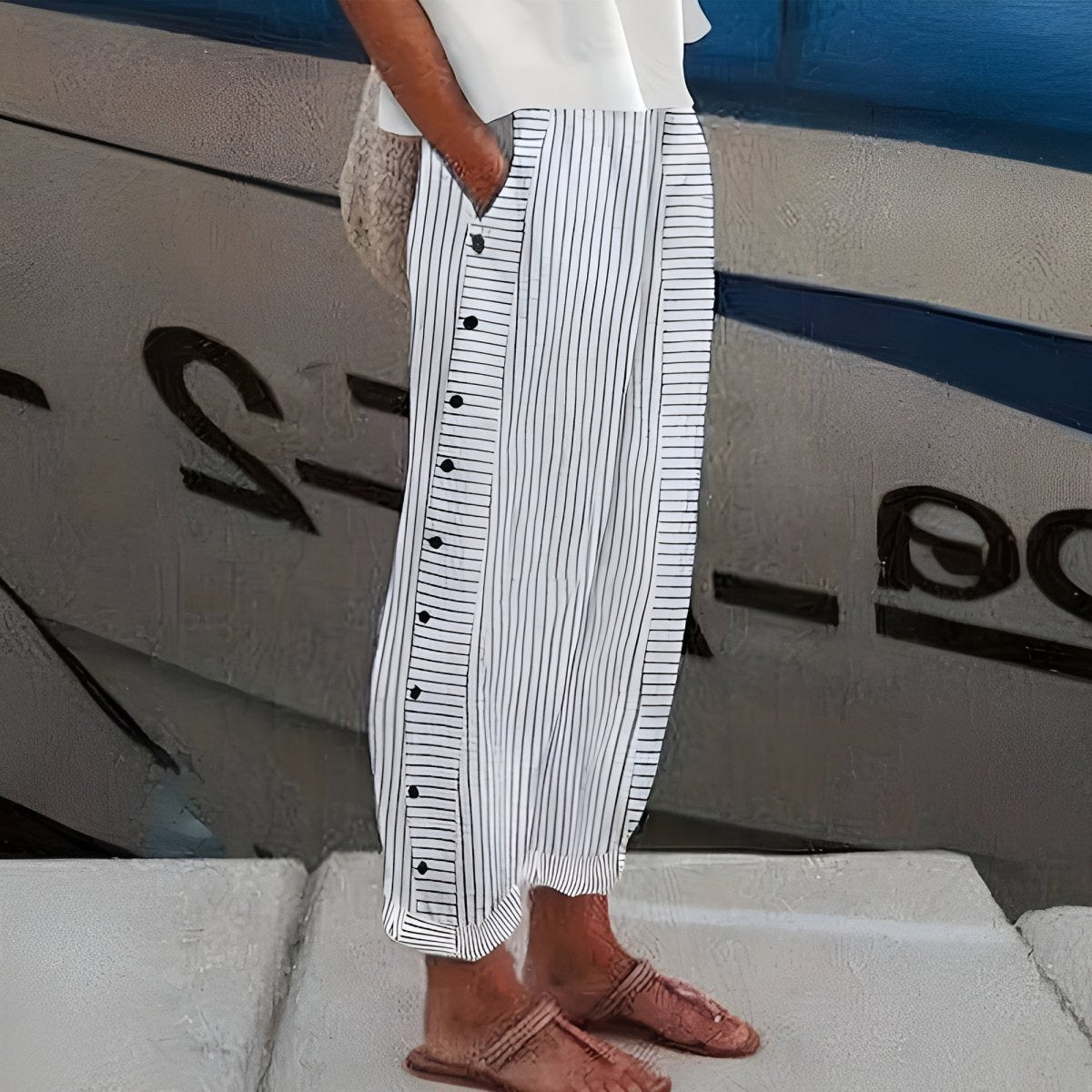 Barbara | Comfortable Pants With Side Pockets For Everyday Wear - Nalani - Fashion Clothing and Decor