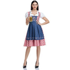 Bavarian Dirndl Dress - Oktoberfest German Folk Dress with Apron - Nalani - Fashion Clothing and Decor