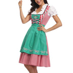 Bavarian Dirndl Dress - Oktoberfest German Folk Dress with Apron - Nalani - Fashion Clothing and Decor