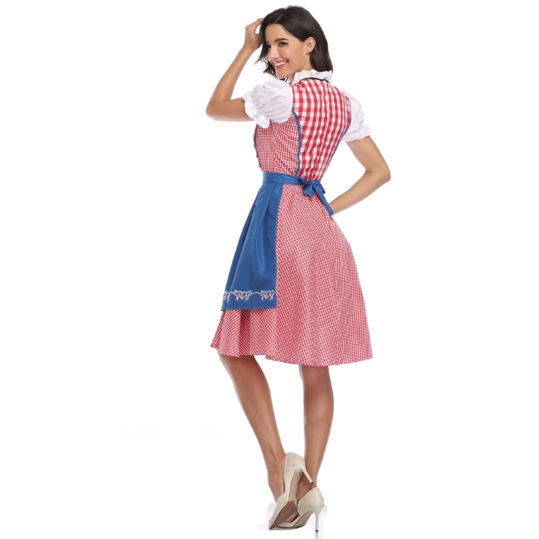 Bavarian Dirndl Dress - Oktoberfest German Folk Dress with Apron - Nalani - Fashion Clothing and Decor