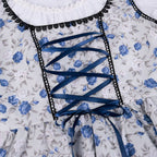 Bavarian Dirndl Dress - Oktoberfest Outfit with Lacing and Apron - Nalani - Fashion Clothing and Decor