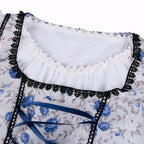 Bavarian Dirndl Dress - Oktoberfest Outfit with Lacing and Apron - Nalani - Fashion Clothing and Decor