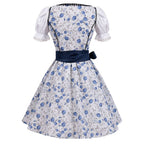 Bavarian Dirndl Dress - Oktoberfest Outfit with Lacing and Apron - Nalani - Fashion Clothing and Decor