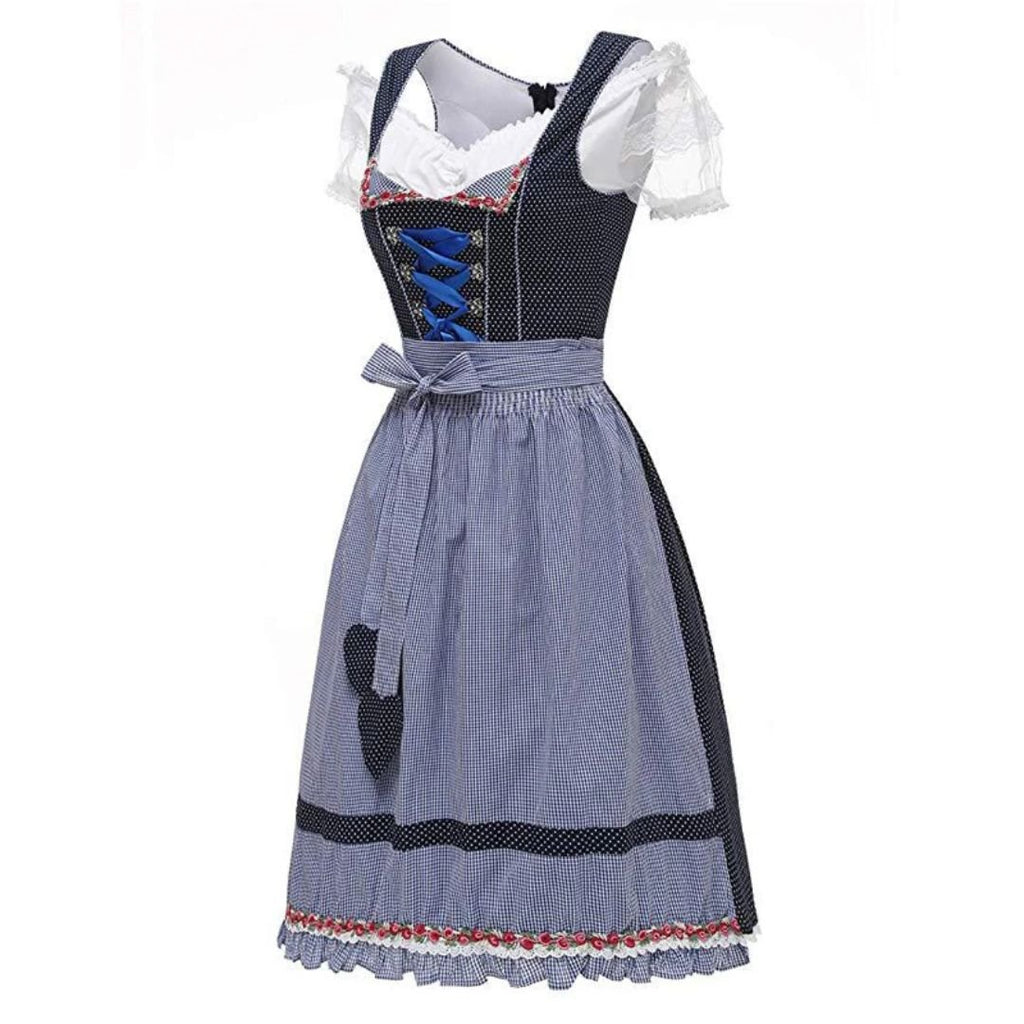 Bavarian Dirndl Dress - Traditional Oktoberfest Waitress Costume - Nalani - Fashion Clothing and Decor
