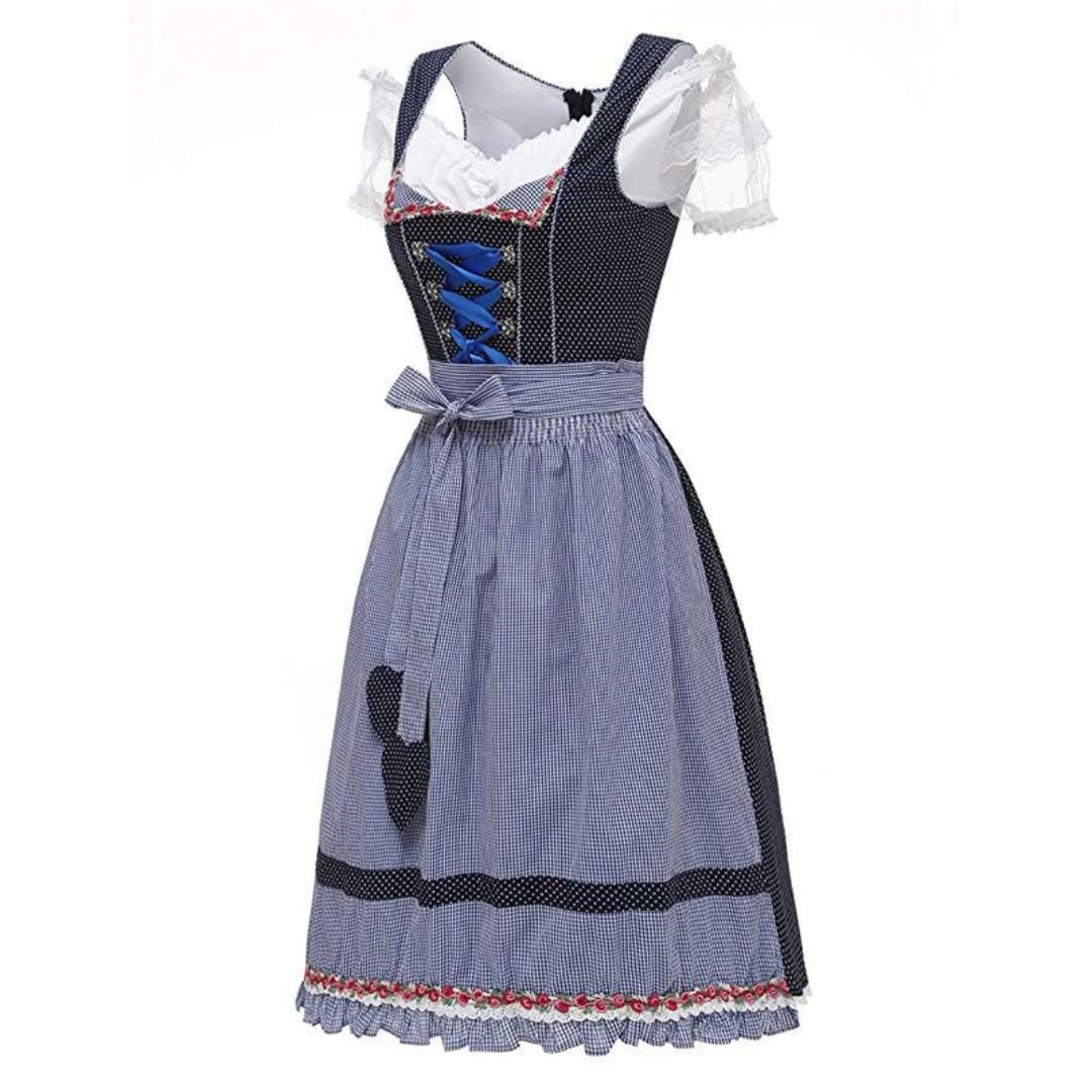 Bavarian Dirndl Dress - Traditional Oktoberfest Waitress Costume - Nalani - Fashion Clothing and Decor
