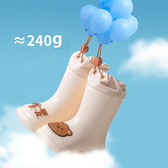 Bear Themed Waterproof Rubber Rain Boots For Kids 0 To 6 - Nalani - UK Fashion Clothing and Decor
