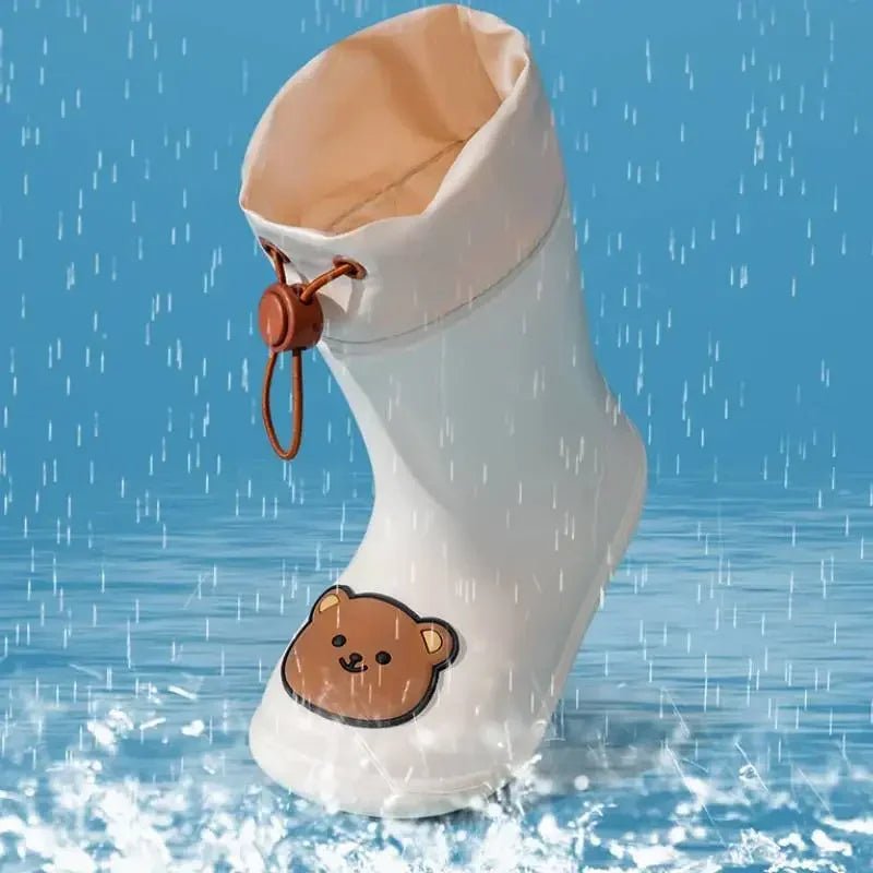 Bear Themed Waterproof Rubber Rain Boots For Kids 0 To 6 - Nalani - UK Fashion Clothing and Decor