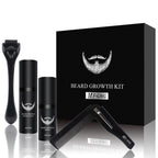 Beard Grooming Barber Kit – Men's Beard Care Set with Beard Roller, Beard Oil, Balm & Comb, 3 Sets - Nalani - Fashion Clothing and Decor