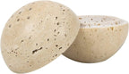 Beige Travertine Incense Burner Hand Carved Nine Holes - Nalani - UK Fashion Clothing and Decor