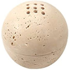 Beige Travertine Incense Burner Hand Carved Nine Holes - Nalani - UK Fashion Clothing and Decor