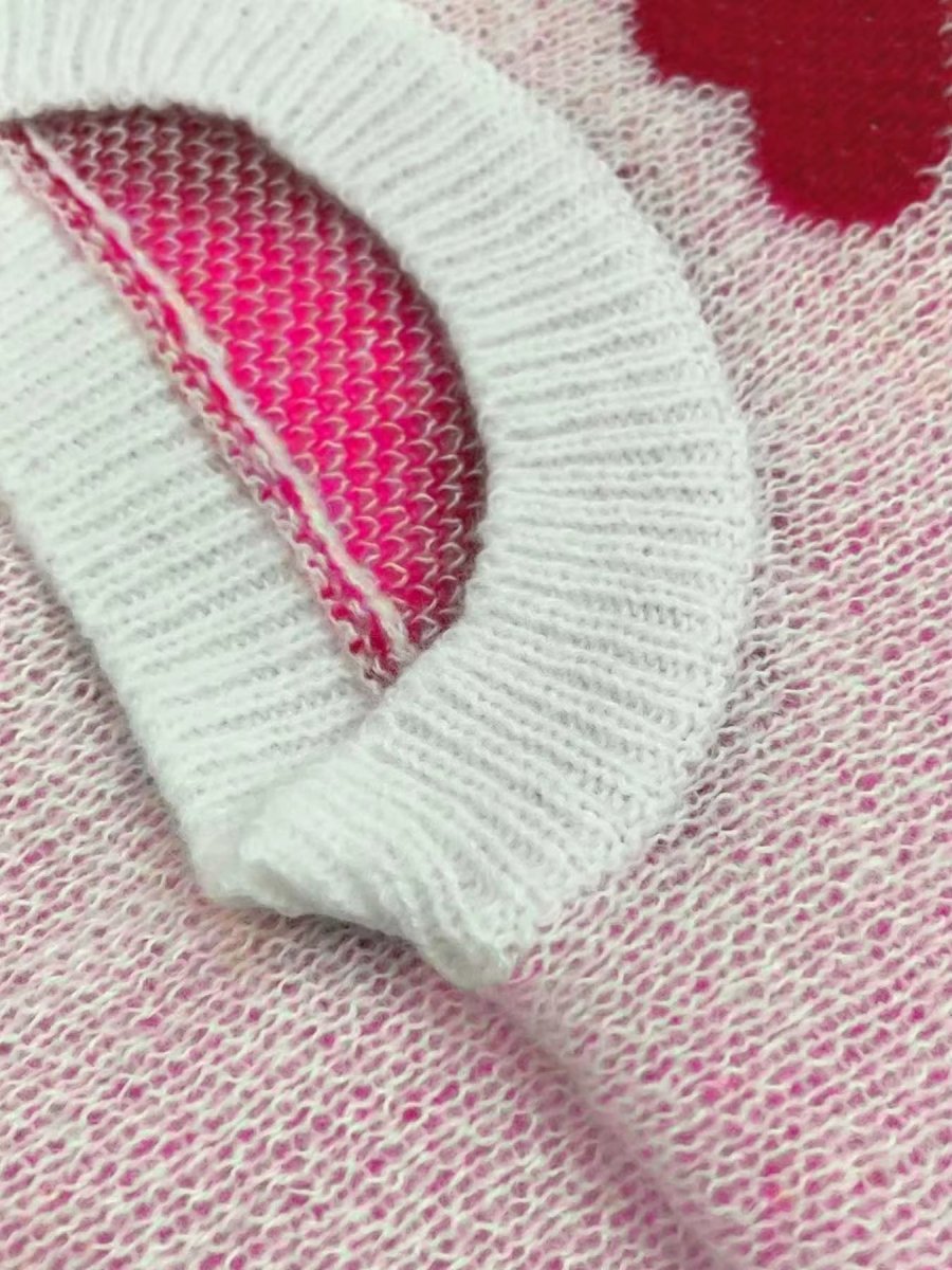 Bersh | Women's Heart Pattern Knit Sweater - Graphic Pullover - Nalani - Fashion Clothing and Decor
