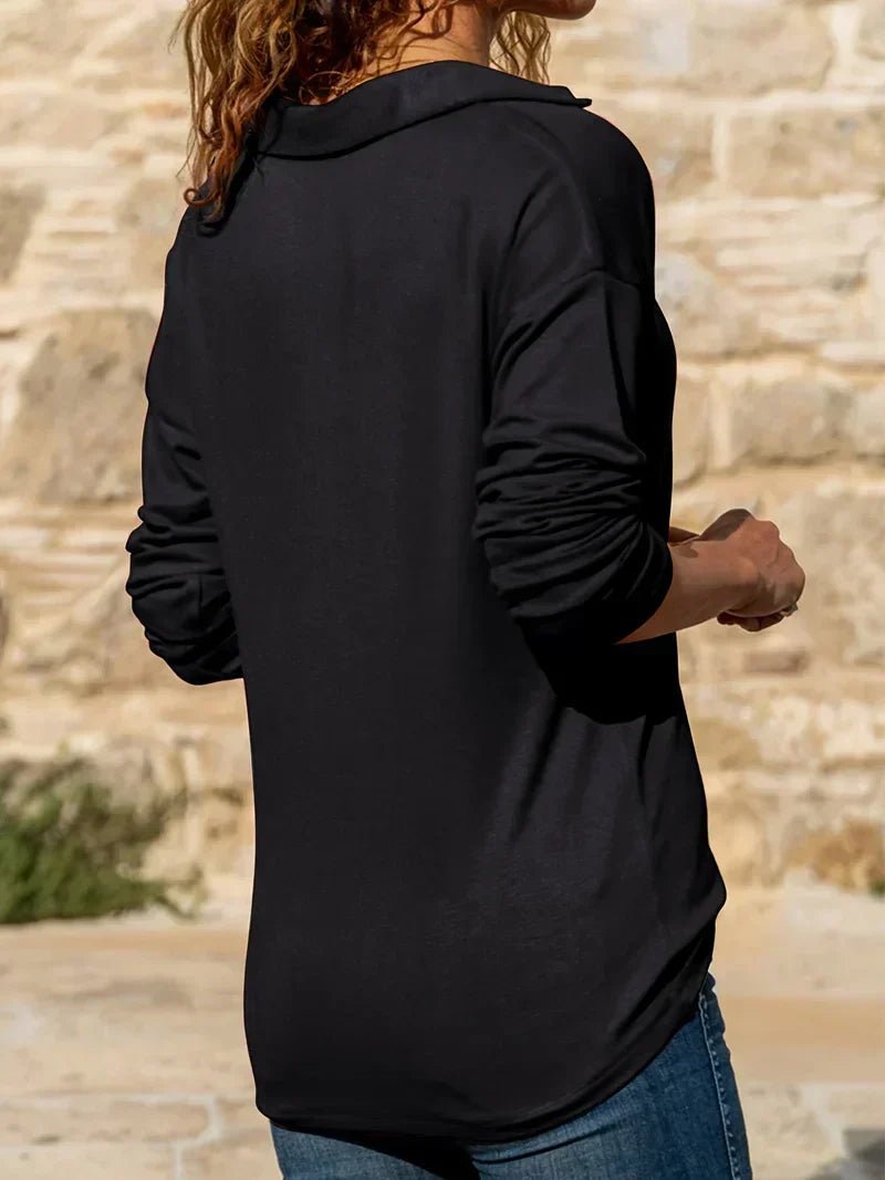 Bersh | Women's Sweater | Collared Neckline Half-Zip Closure - Nalani - Fashion Clothing and Decor