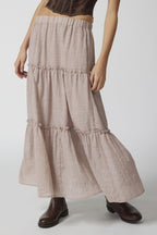 Bohemian Tiered Maxi Skirt With Elastic Waist For Summer - Nalani - UK and AUS Fashion Clothing and Decor