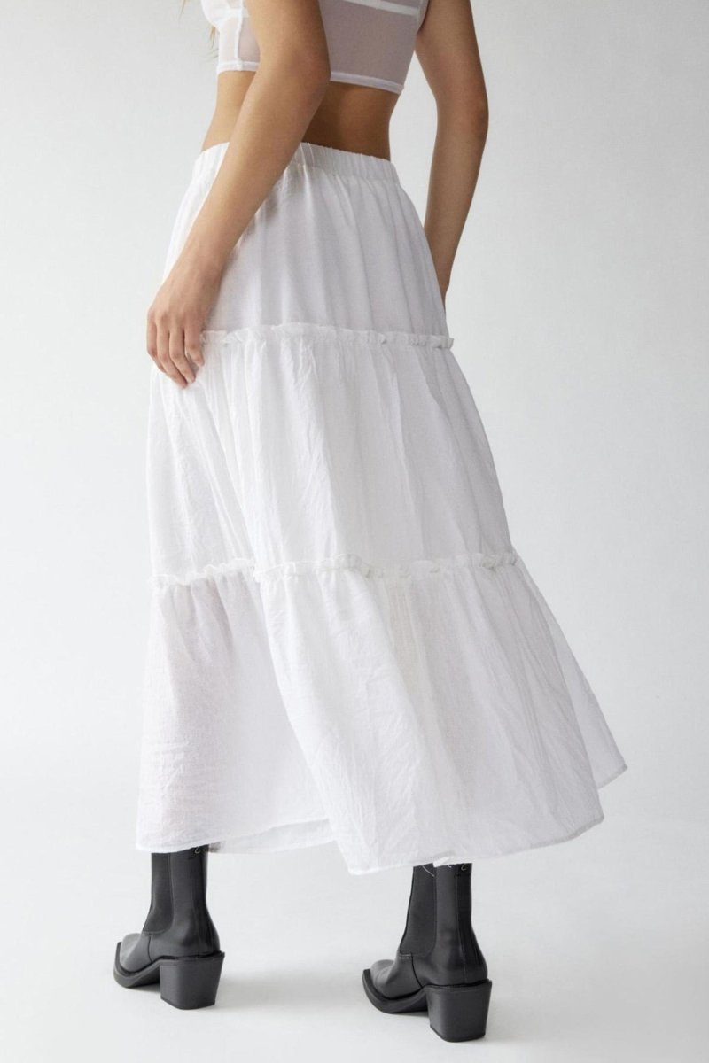 Bohemian Tiered Maxi Skirt With Elastic Waist For Summer - Nalani - UK and AUS Fashion Clothing and Decor