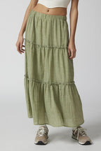 Bohemian Tiered Maxi Skirt With Elastic Waist For Summer - Nalani - UK and AUS Fashion Clothing and Decor