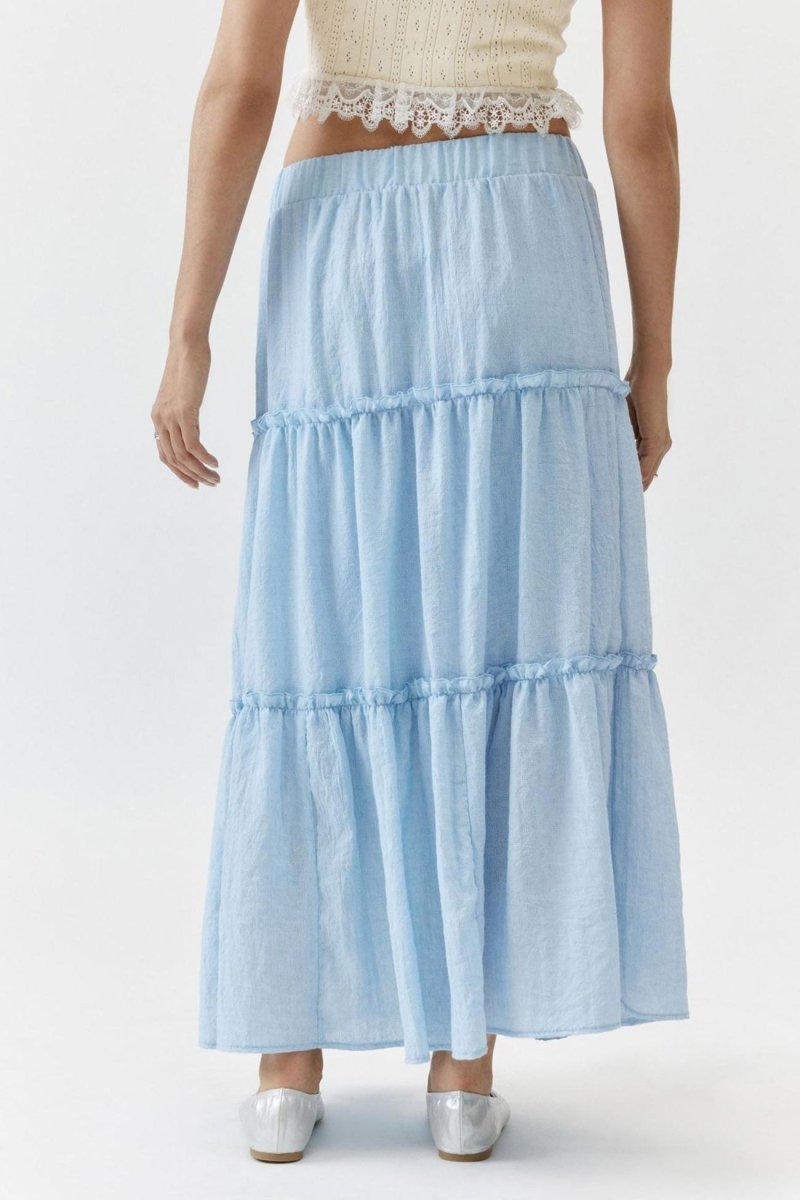 Bohemian Tiered Maxi Skirt With Elastic Waist For Summer - Nalani - UK and AUS Fashion Clothing and Decor
