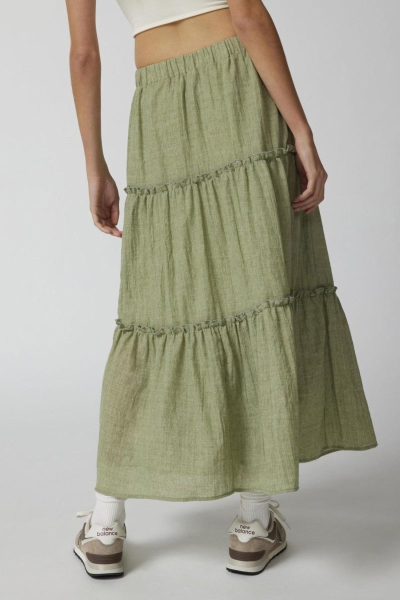 Bohemian Tiered Maxi Skirt With Elastic Waist For Summer - Nalani - UK and AUS Fashion Clothing and Decor