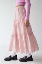 Bohemian Tiered Maxi Skirt With Elastic Waist For Summer - Nalani - UK and AUS Fashion Clothing and Decor