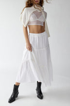 Bohemian Tiered Maxi Skirt With Elastic Waist For Summer - Nalani - UK and AUS Fashion Clothing and Decor