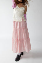 Bohemian Tiered Maxi Skirt With Elastic Waist For Summer - Nalani - UK and AUS Fashion Clothing and Decor