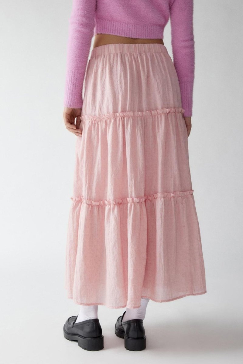 Bohemian Tiered Maxi Skirt With Elastic Waist For Summer - Nalani - UK and AUS Fashion Clothing and Decor
